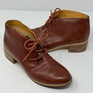 Clarks Phenia Reddish Brown leather boots